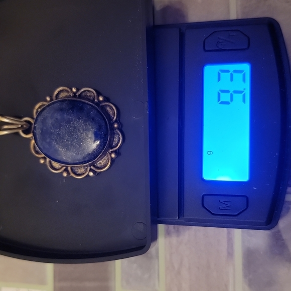 Vintage Lapis Necklace Pendant - Picture 4 of 4
